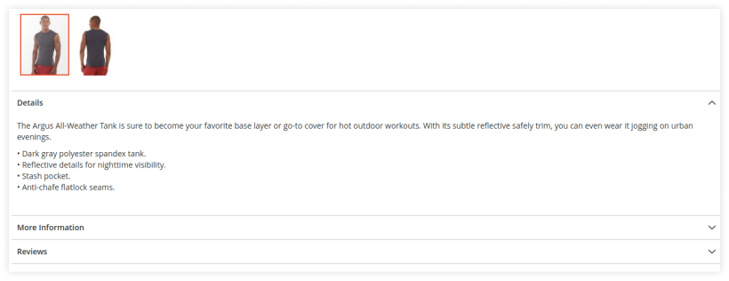 Magento 2 Tabs widget