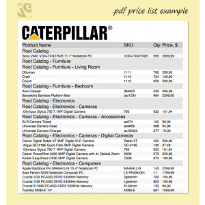 .pdf price list example